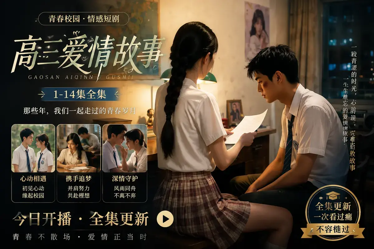 《AI短剧B中爱情故事》全集免费看-《AI短剧：高三爱情故事》HD中字未删减版在线观看-B中爱情故事高清不卡顿播放-迅雷夸克网盘资源分享